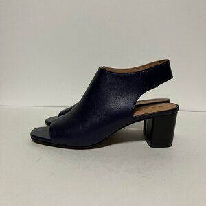 Johnston & Murphy Women's Evelyn Open Toe Bootie, Size 10, Navy Blue
